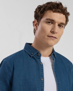 Blue Denim Long Sleeve Shirt