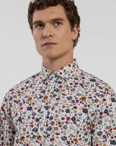 Limited Edition White Multi Floral Slim Fit Shirt